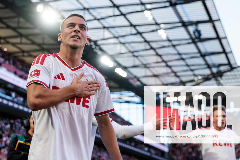 Said El Mala (1. FC Koeln, 10) celebrates scoring the 2:1 goal during the Bundesliga match between 1. FC Koeln vs. Borussia Moenchengladbach at Rheinenergie-Stadion on matchday 5 of the 1. Bundesliga on October 11, 2026 in Koeln, Germany. DFL REGULATIONS PROHIBIT ANY USE OF PHOTOGRAPHS AS IMAGE SEQUENCES AND OR QUASI-VIDEO. North Rhine Westphalia Germany