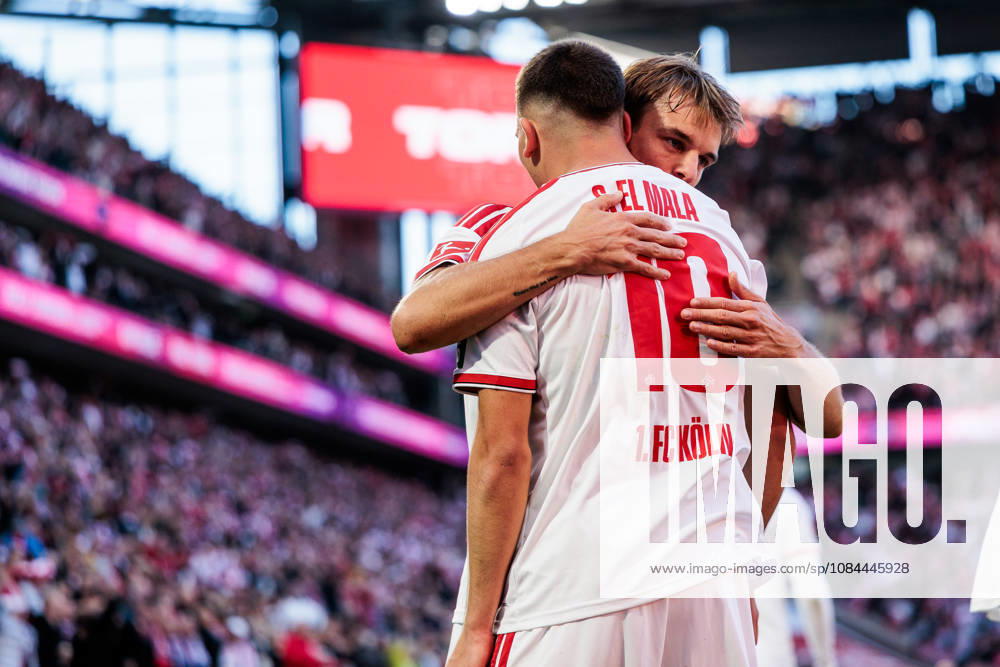 Said El Mala (1. FC Koeln, 10) celebrates scoring the 2:1 goal during the Bundesliga match between 1. FC Koeln vs. Borussia Moenchengladbach at Rheinenergie-Stadion on matchday 5 of the 1. Bundesliga on October 11, 2026 in Koeln, Germany. DFL REGULATIONS PROHIBIT ANY USE OF PHOTOGRAPHS AS IMAGE SEQUENCES AND OR QUASI-VIDEO. North Rhine Westphalia Germany