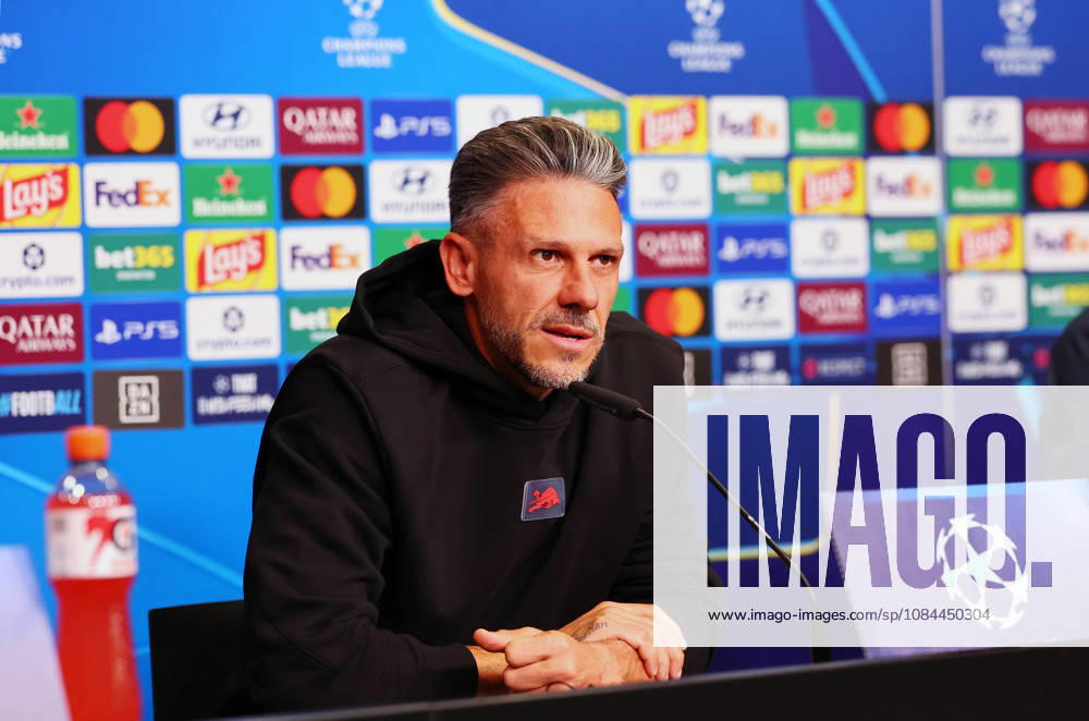 RB Leipzig Champions League Press Conference, Leipzig, October 12, 2026, RB Academy, UEFA Champions League, RB Leipzig press conference on the day before the RB Leipzig vs. PSV Eindhoven match. Pictured: Coach Martin Demichelis, RB Leipzig, Picture Point