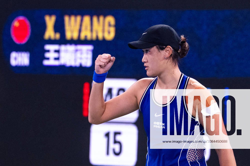 (261012) -- WUHAN, Oct. 12, 2026 -- Wang Xiyu celebrates after the women s sinlges round of 64 match between Wang Xiyu of China and Wang Xinyu of China of the 2026 Wuhan Open tennis tournament in Wuhan, capital of central China s Hubei Province, Oct. 12, 2026. ) (SP)CHINA-WUHAN-TENNIS-WUHAN OPEN-WOMEN S SINGLES-ROUND OF 64 (CN) XiaoxYijiu