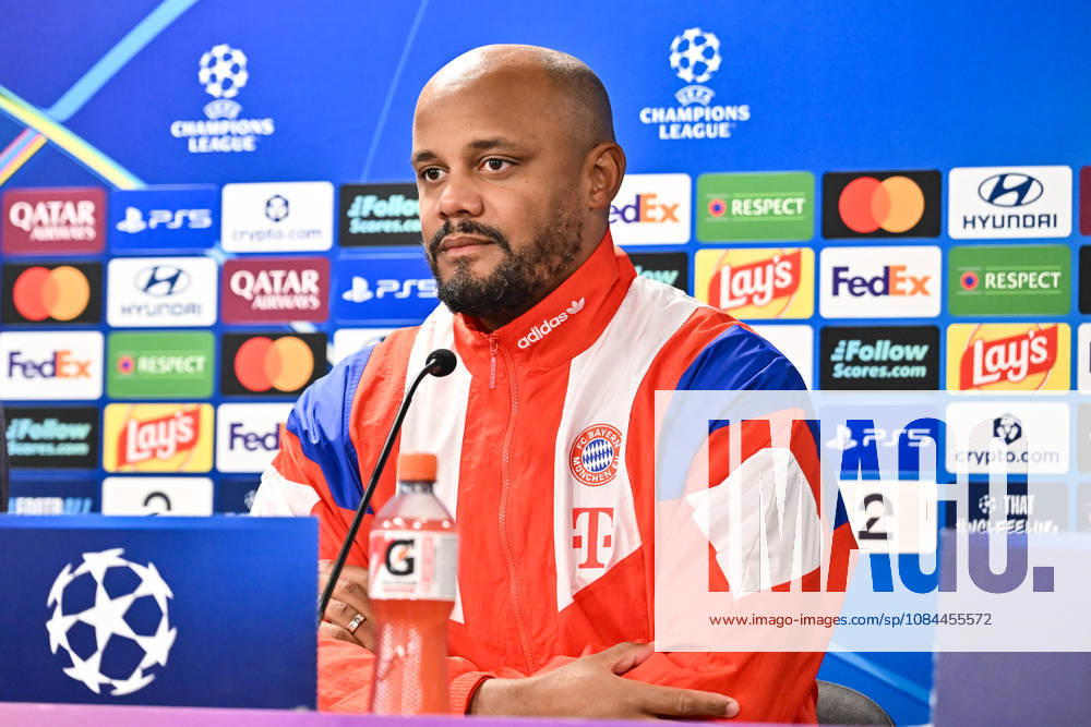 STAVANGER, NORWAY; 12. OCTOBER: picture of Vincent KOMPANY Trainer FC Bayern München at the pressconference before the Champions League Match between Viking FK vs. FC Bayern Munich at Matchday 2 at Lyse Arena