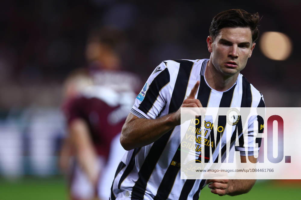 Torino FC v Udinese Calcio - Serie A 2026 27 Jurgen Ekkelenkamp of Udinese Calcio celebrates after scoring his team s first goal during the Serie A match between Torino FC and Udinese Calcio at Stadio Olimpico Grande Torino on October 12, 2026 in Turin, Italy. Turin Olimpico Italy