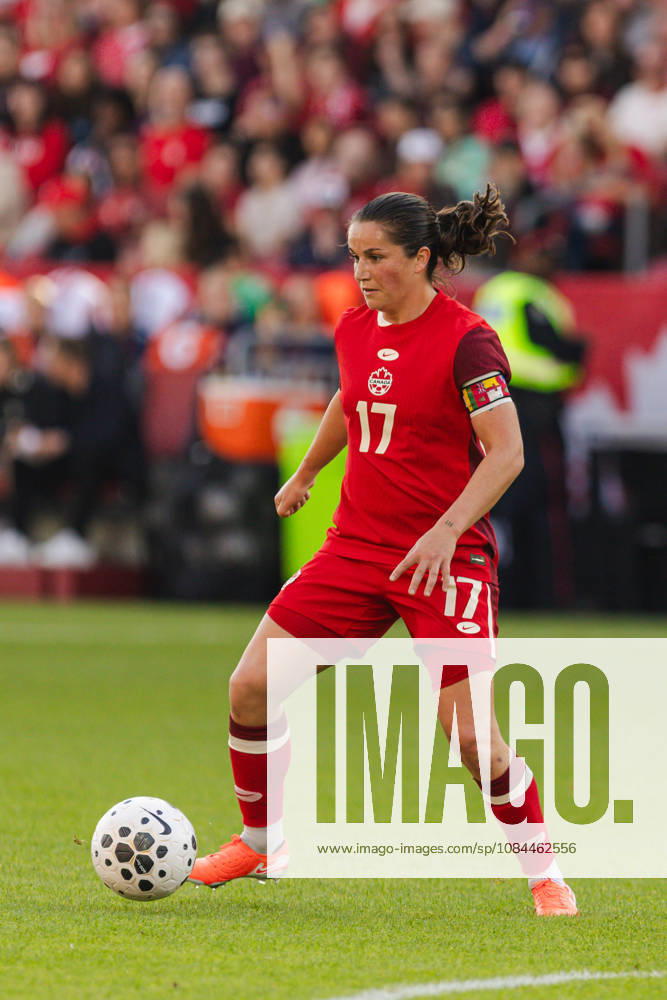 Jessie Fleming of Canada in action during the Women’s International Friendly, Länderspiel, Nationalmannschaft match between Canada and Denmark on October 12th, 2026 in BMO Field, Toronto, Ontario, Canada
