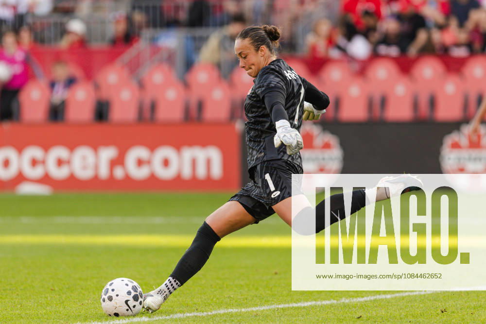 Kailen Sheridan of Canada in action during the Women’s International Friendly, Länderspiel, Nationalmannschaft match between Canada and Denmark on October 12th, 2026 in BMO Field, Toronto, Ontario, Canada