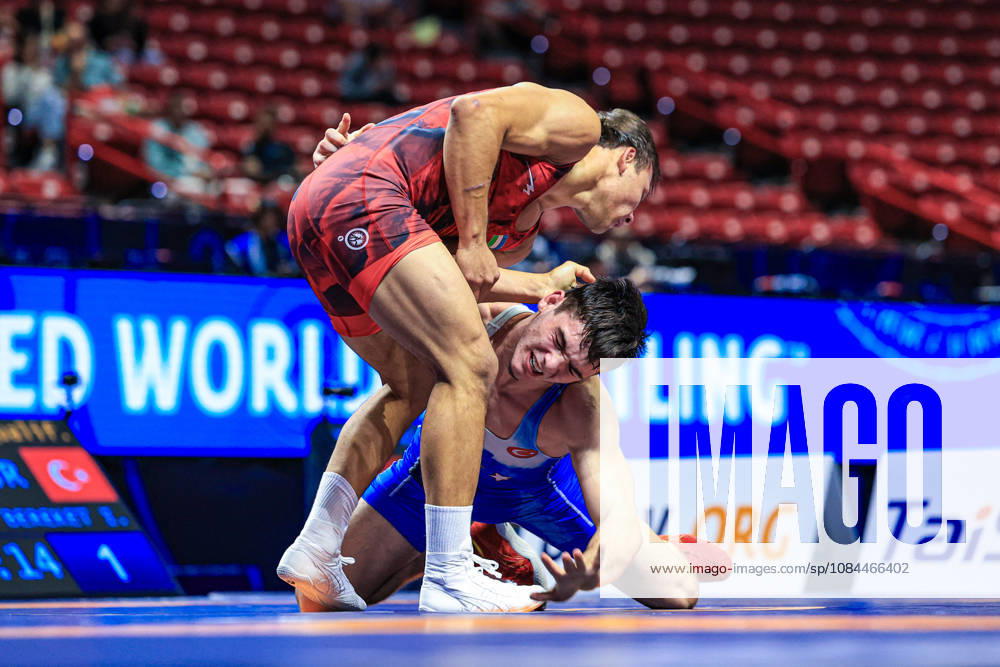 U23 World Championships, 82 kg, Greco-Roman: Azimjon Soatullaev (UZB) vs. Ismail Bereket (TUR)