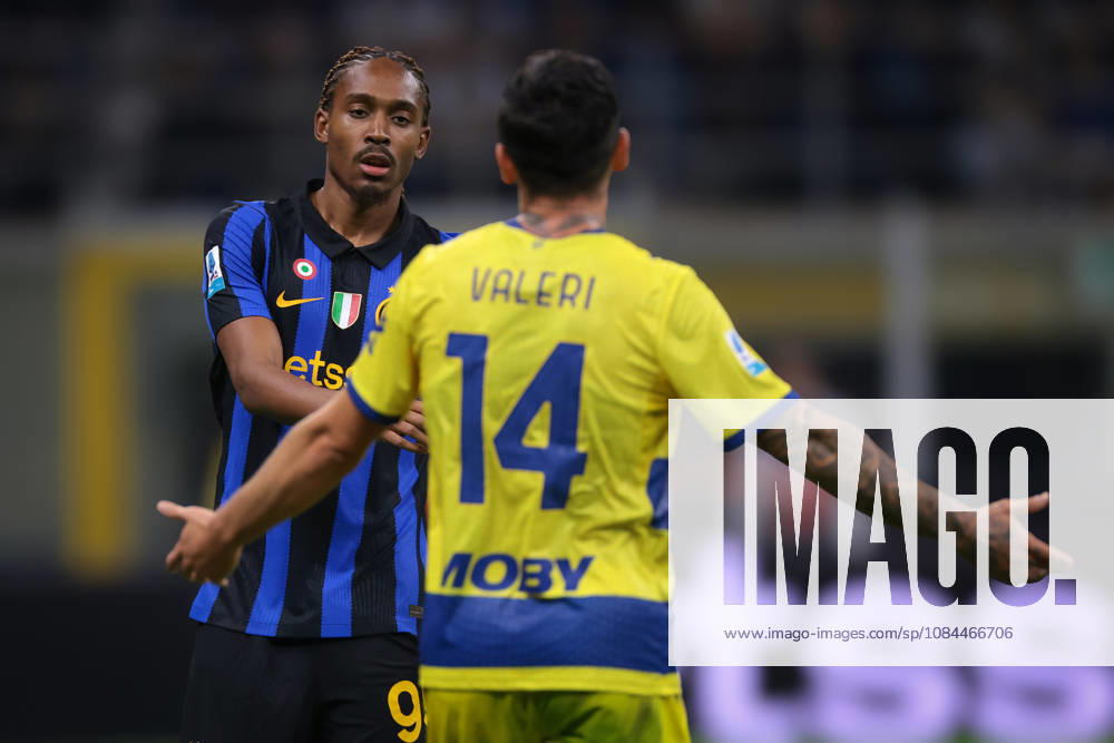 FC Internazionale v Parma Calcio 1913 - Serie A - Season 2026-2027 Milan, Italy, 10th October 2026. Djed Spence of FC Internazionale reacts with Emanuele Valeri of Parma Calcio during the FC Internazionale vs Parma Calcio 1913 Serie A match at Giuseppe Meazza, Milan. Picture credit should read: Jonathan Moscrop Milan Stadio Giuseppe Meazza Italy