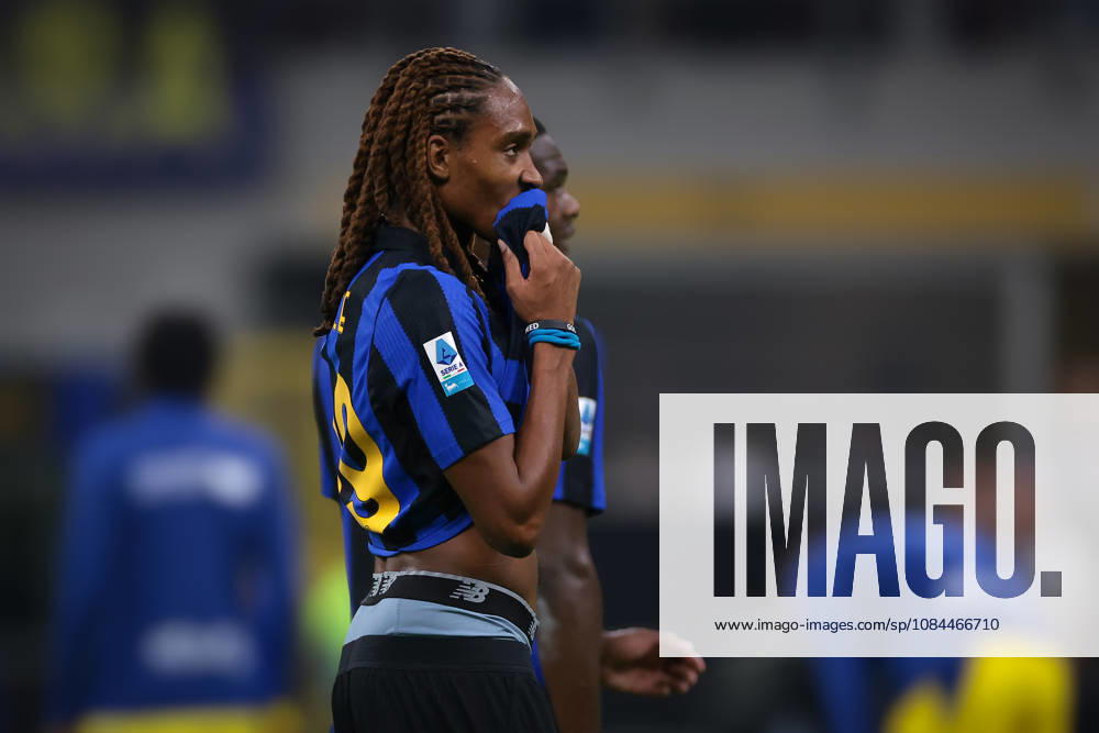 FC Internazionale v Parma Calcio 1913 - Serie A - Season 2026-2027 Milan, Italy, 10th October 2026. Djed Spence of FC Internazionale reacts following the FC Internazionale vs Parma Calcio 1913 Serie A match at Giuseppe Meazza, Milan. Picture credit should read: Jonathan Moscrop Milan Stadio Giuseppe Meazza Italy