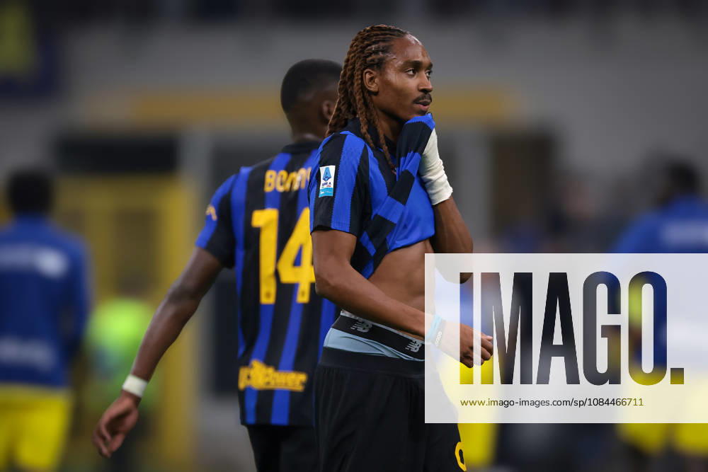 FC Internazionale v Parma Calcio 1913 - Serie A - Season 2026-2027 Milan, Italy, 10th October 2026. Djed Spence of FC Internazionale reacts following the FC Internazionale vs Parma Calcio 1913 Serie A match at Giuseppe Meazza, Milan. Picture credit should read: Jonathan Moscrop Milan Stadio Giuseppe Meazza Italy