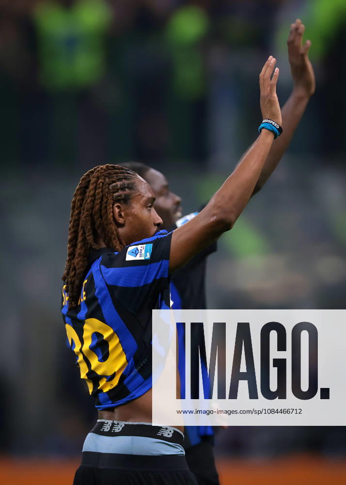 FC Internazionale v Parma Calcio 1913 - Serie A - Season 2026-2027 Milan, Italy, 10th October 2026. Djed Spence of FC Internazionale reacts following the FC Internazionale vs Parma Calcio 1913 Serie A match at Giuseppe Meazza, Milan. Picture credit should read: Jonathan Moscrop Milan Stadio Giuseppe Meazza Italy