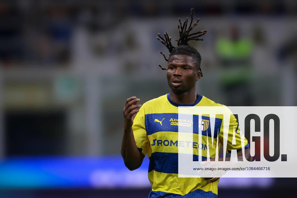 FC Internazionale v Parma Calcio 1913 - Serie A - Season 2026-2027 Milan, Italy, 10th October 2026. El Bilal Toure of Parma Calcio reacts during the FC Internazionale vs Parma Calcio 1913 Serie A match at Giuseppe Meazza, Milan. Picture credit should read: Jonathan Moscrop Milan Stadio Giuseppe Meazza Italy