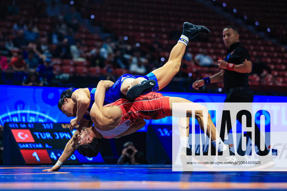 U23 World Championships, 67 kg, Greco-Roman: Azat Sariyar (TUR) defeated Takaku Suzuki (JPN)