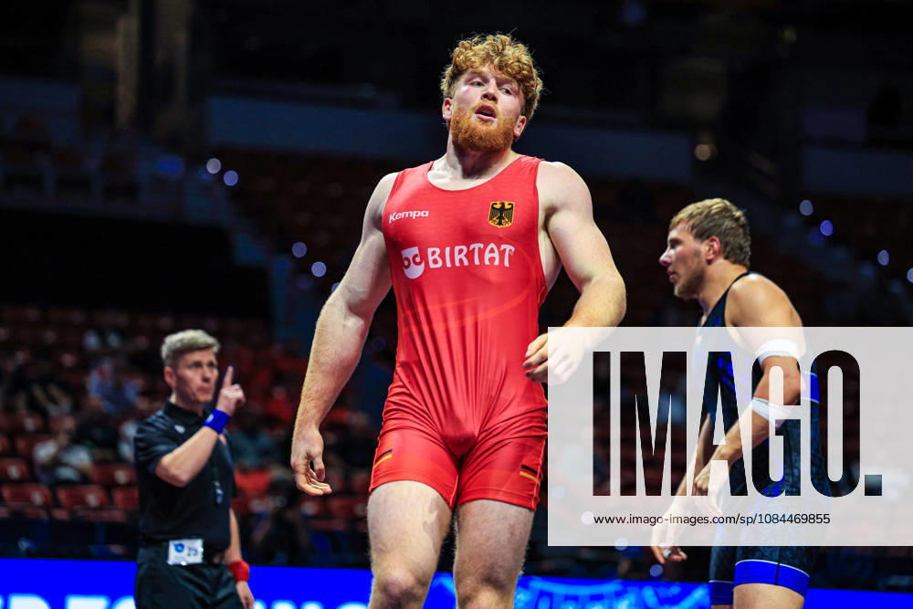 U23 World Championships, 97 kg Greco-Roman: Abubakar Khaslakhanau (BLR) defeated Darius Kiefer (GER)