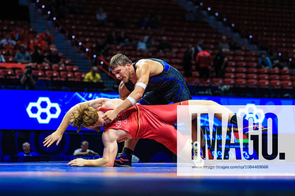 U23 World Championships, 97 kg Greco-Roman: Abubakar Khaslakhanau (BLR) defeated Darius Kiefer (GER)