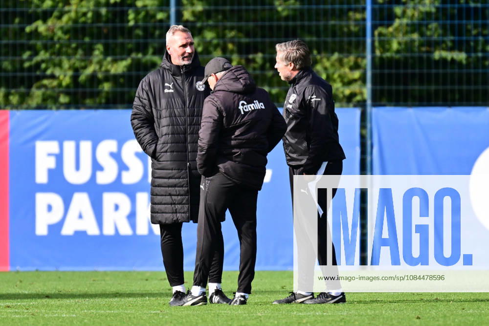 Soccer, Men s, 2nd Division Bundesliga, 2026–2027 Season, Holstein Kiel Practice, KSV Coach Tim Walter with his assistant coaches in Kiel, near Holstein Stadium in Projensdorf, Training Center, Northern Schleswig-Holstein, Germany