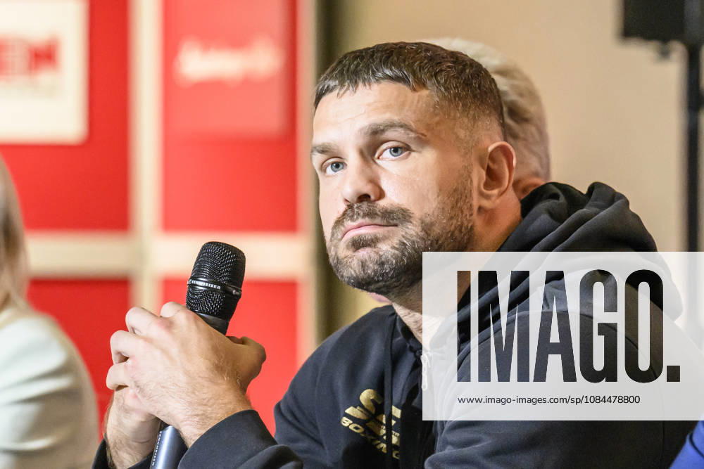Pictured, from left: Roman Fress – WBO Intercontinental Champion, GER, Magdeburg, SES; first press conference ahead of the SES Boxing Gala on Saturday, November 14, 2026, at Messe Magdeburg, October 13, 2026,