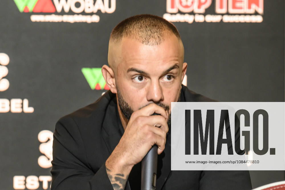 Pictured from left: Armend Xhoxhaj – WBO Europe Champion, GER, Magdeburg, SES, First press conference ahead of the SES Boxing Gala on Saturday, November 14, 2026, Messe Magdeburg, October 13, 2026,