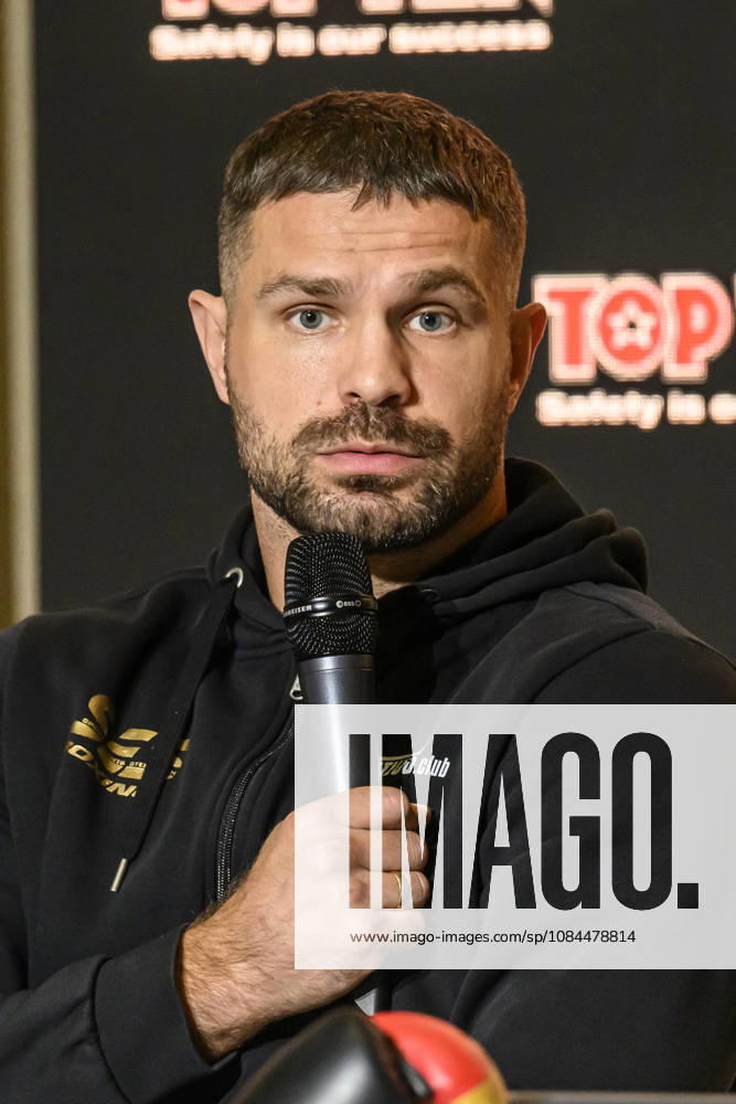 Pictured, from left: Roman Fress – WBO Intercontinental Champion, GER, Magdeburg, SES; first press conference ahead of the SES Boxing Gala on Saturday, November 14, 2026, at Messe Magdeburg, October 13, 2026,