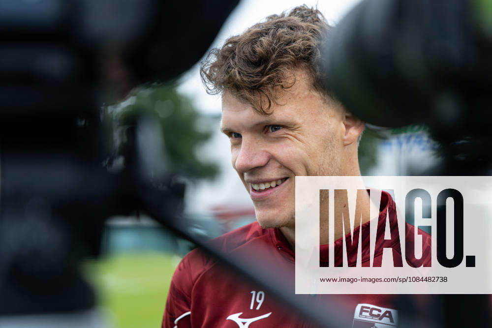 Robin Fellhauer of FC Augsburg 19 in an interview at the FC Augsburg training facility, Training,