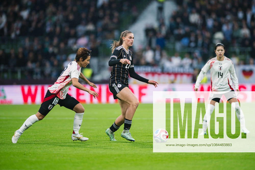 International Match: Germany vs. Japan, October 13, 2026; Jule Brand (Germany, 22) vs. Melissa Kössler (Germany, 18); Soccer; Women s National Team; International Match: Germany vs. Japan on October 13, 2026, at Weserstadion, Bremen. DFB regulations prohibit any use of photographs as image sequences and or quasi-video.