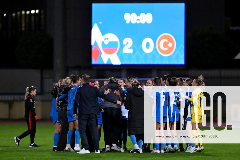 Team Slovenia celebrate win after the UEFA Women’s European Qualifiers for 2027 World Cup Play-offs Round 1, 2nd leg match between Slovenia and Turkey at Sports Park Domzale, Domzale on October 13, 2026 in Domzale, Slovenia. (Photo by Igor Kupljenik Sports Press Photo).