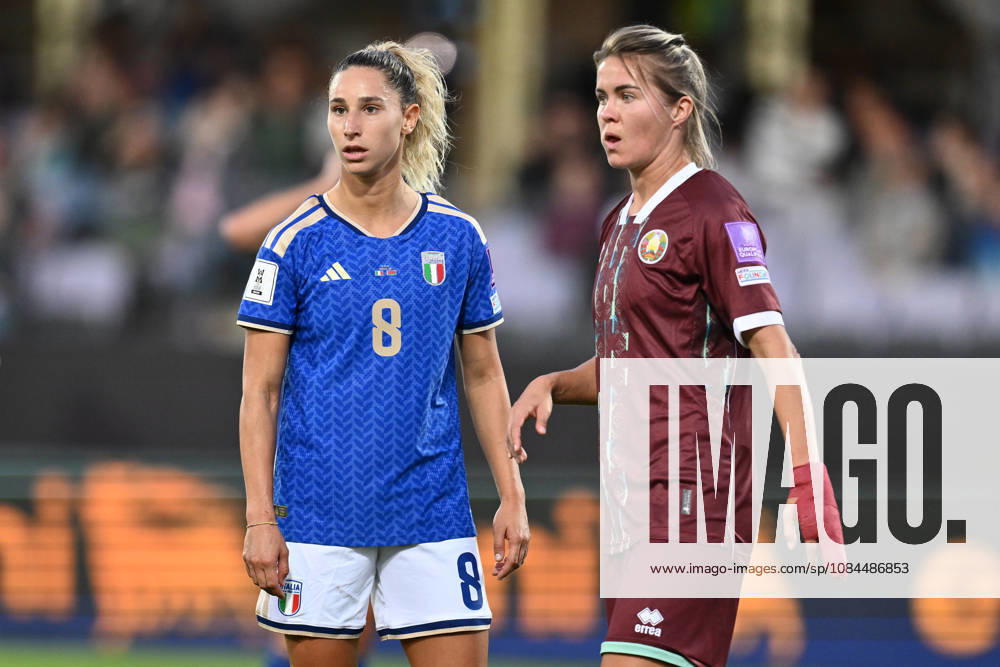IPA89641335 - Emma Severini of Italy and Anastasiya Linnik of Belarus are in action during the second leg of the first round of the 2027 FIFA Women s World Cup European Qualifiers Playoffs between Italy and Belarus at Artemio Franchi Stadium on October 13, 2026, in Florence, Italy.