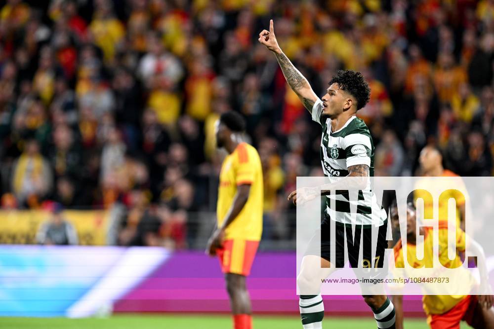 RC Lens vs Sporting CP Luis Suarez (97) of Sporting CP celebrates after scoring the 0-1 goal during the Uefa Champions League matchday 2 game in the League phase in season 2026 - 2027 between Racing Club de Lens and Sporting CP Lisbon on October 13 , 2026 in Lens, France. (Photo by David Catry Sportpix) Lens Stade Bollaert Delelis France