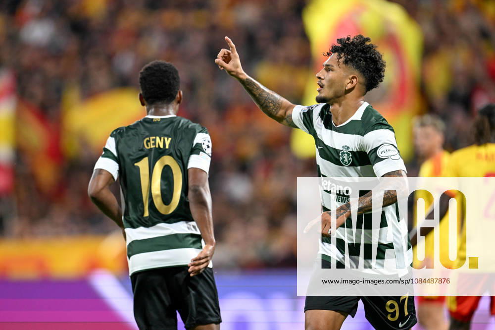 RC Lens vs Sporting CP Luis Suarez (97) of Sporting CP celebrates after scoring the 0-1 goal during the Uefa Champions League matchday 2 game in the League phase in season 2026 - 2027 between Racing Club de Lens and Sporting CP Lisbon on October 13 , 2026 in Lens, France. (Photo by David Catry Sportpix) Lens Stade Bollaert Delelis France