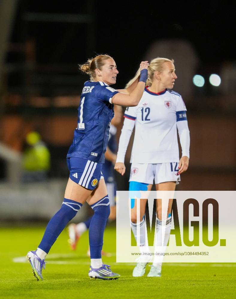 Kathleen McGovern of Scotland celebrates scoring to tie the game 2-2 (Agg. 4-2). Scotland Women v Czechia, Women s European World Cup Qualifier, Football, The Marbill Coaches Stadium, Paisley, Scotland, UK - 13 Oct 2026Paisley The Marbill Coaches Stadium Scotland United Kingdom