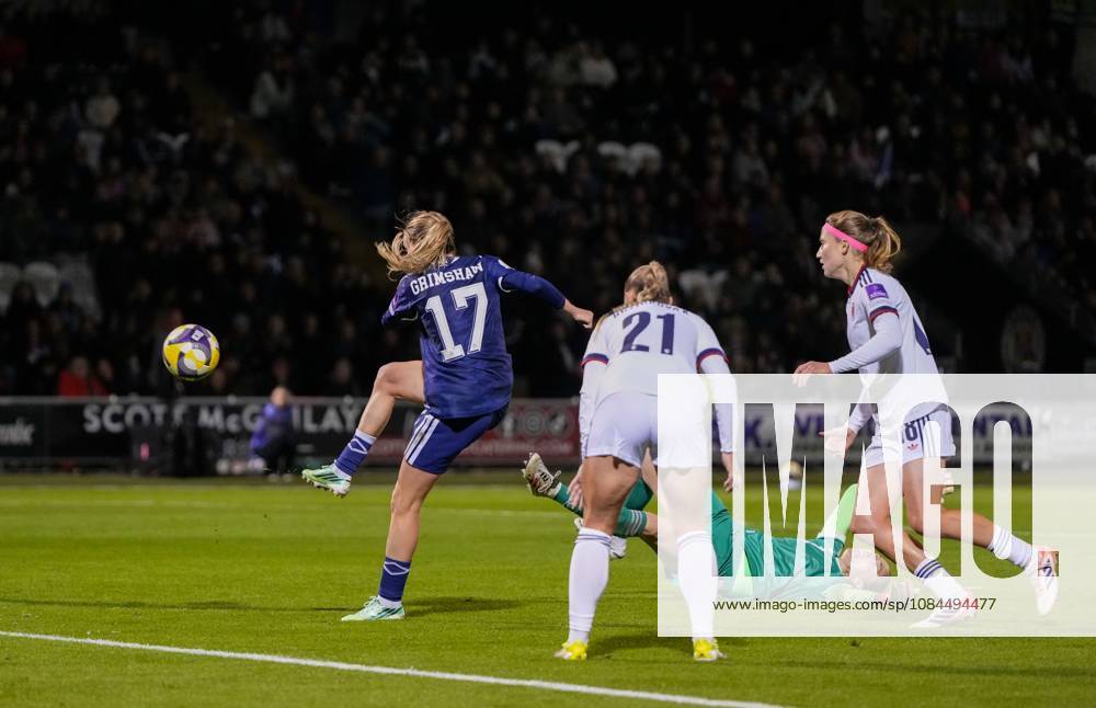 Christy Grimshaw of Scotland scores to give Scotland a 3-2 (Agg. 5-2). Scotland Women v Czechia, Women s European World Cup Qualifier, Football, The Marbill Coaches Stadium, Paisley, Scotland, UK - 13 Oct 2026Paisley The Marbill Coaches Stadium Scotland United Kingdom