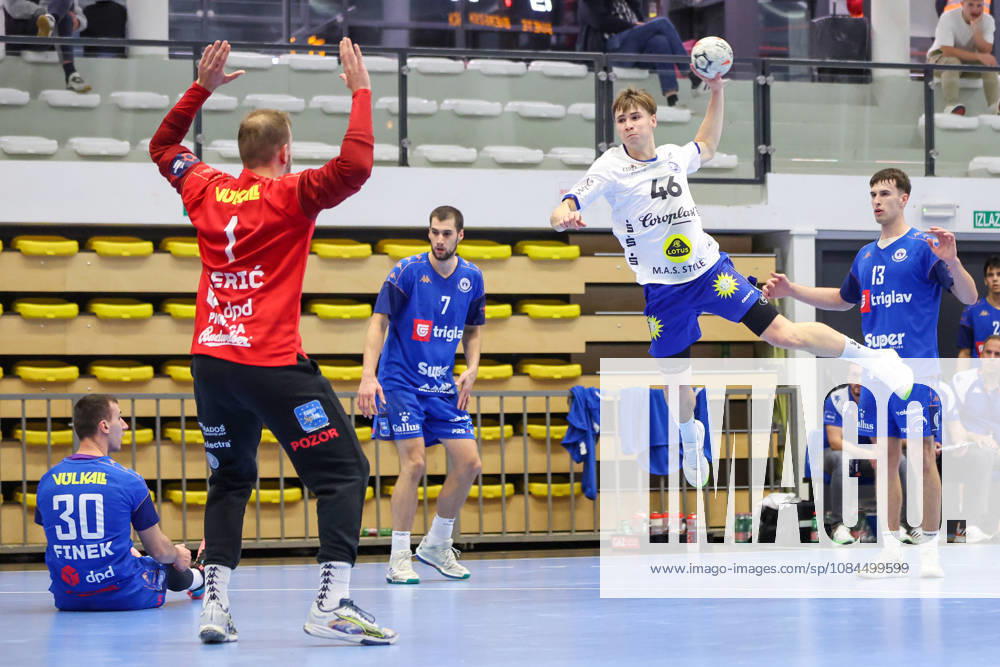 MRK Sesvete Triglav osiguranje v Bergischer HC - EHF European League Men Group Phase ZAGREB, CROATIA - OCTOBER 13: Julian Fuchs of Begischer in action during the EHF European League Men Group Phase match between MRK Sesvete Triglav osiguranje v Bergischer HC at High School Jelkovec on October 13, 2026 in Zagreb, Croatia. MatijaxHabljak PIXSELL