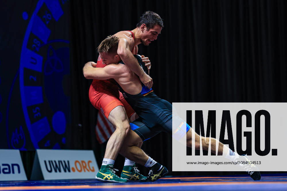 U23 World Championships, 77 kg, Greco-Roman: Dalgat Magomedov (CZE) defeated Louis Lay (GER)