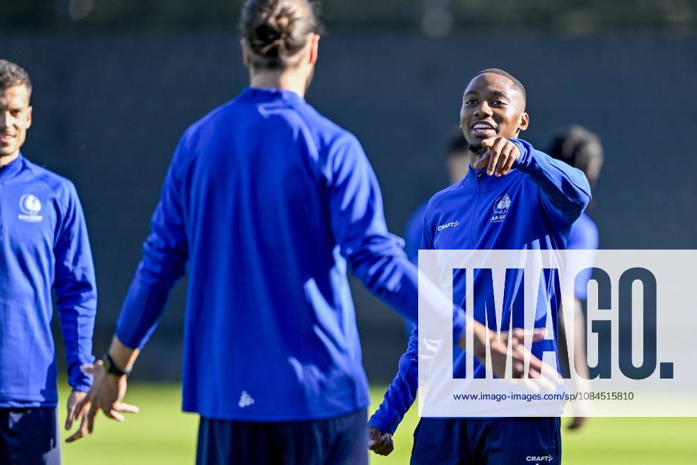 KAA Gent v AGF Aarhus - UEFA Conference League Media Activities 14 10 2026 GENT, BELGIUM - OCTOBER 14 : Balikwisha Michel-Ange forward of KAA Gent pictured during a training session ahead of the UEFA Conference League 2026 27 League Phase matchday 1 match between KAA Gent and AGF Aarhus on October 14, 2026 in Gent, Belgium, 14 10 2026 Gent Belgium