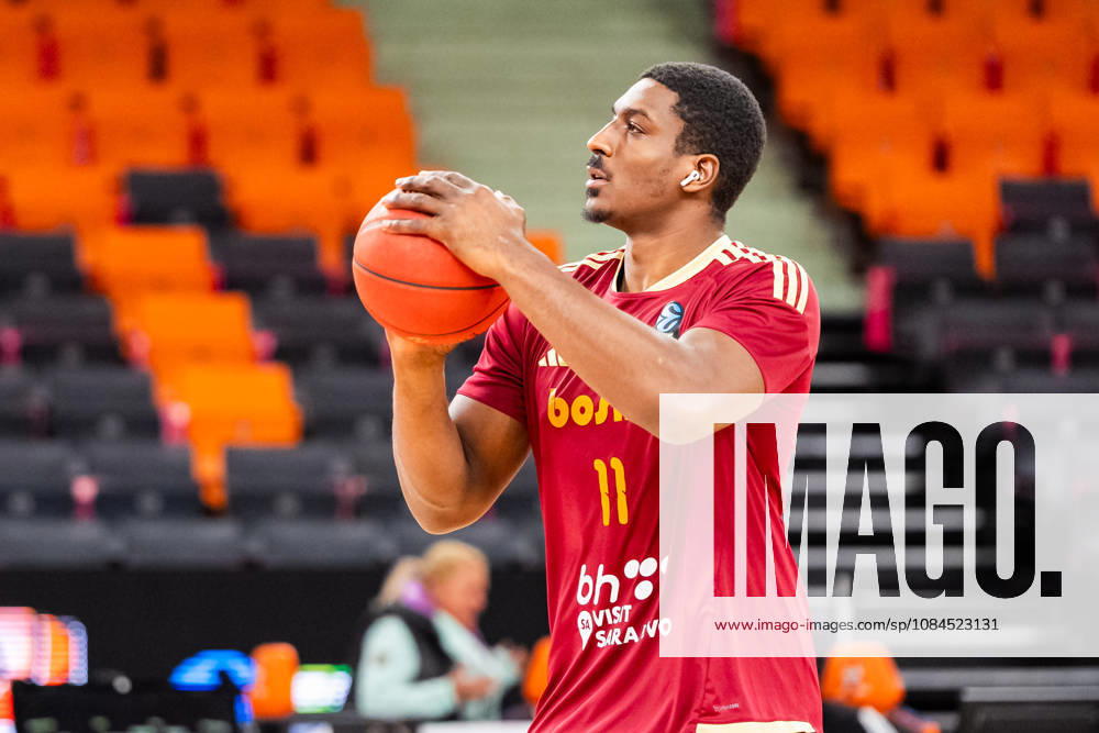 BKT EuroCup: Ratiopharm Ulm vs. Bosna BH Telecom, October 14, 2026, Ulm, GERMANY October 14, 2026 Reggie Perry of Bosna BH Telecom, 11, during warm-ups before the game between Ratiopharm Ulm and Bosna BH Telecom on Matchday 3 of the BKT EuroCup at the ratiopharm Arena Ulm