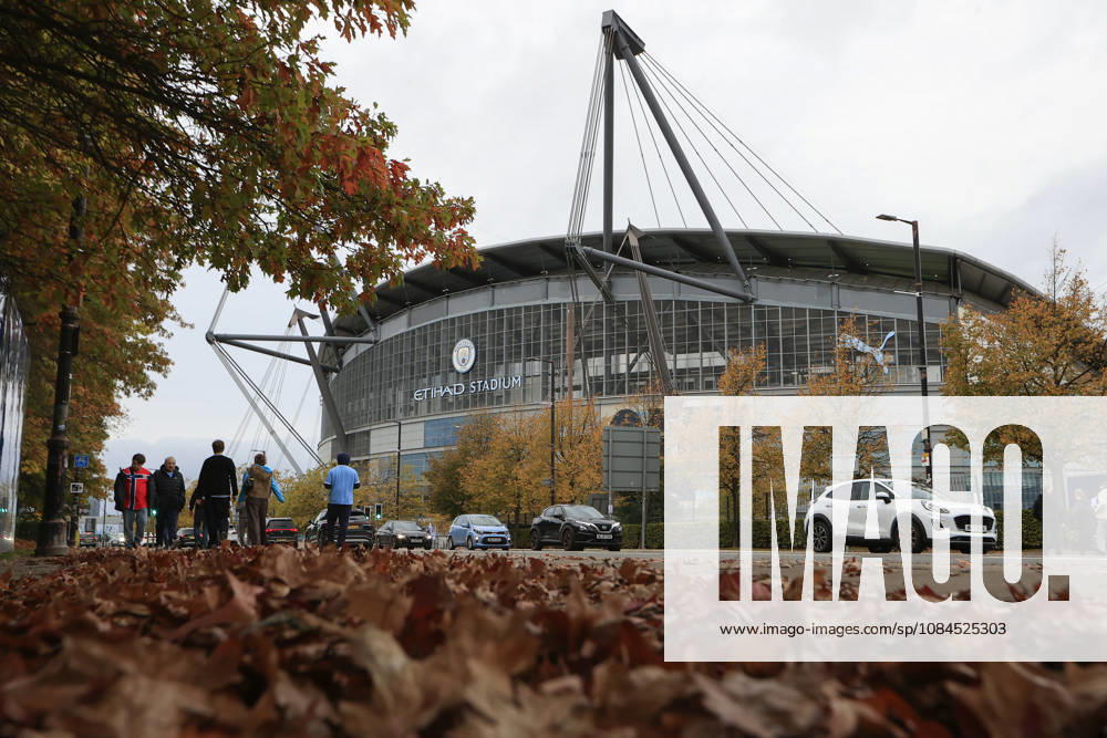 Manchester City v Paris Saint-Germain, Champions League Exterior stadium view ahead of the Champions League match between Manchester City and Paris Saint-Germain at the Etihad Stadium, Manchester, UK on 14 October 2026. Manchester Etihad Stadium Manchester UK Editorial use only ,