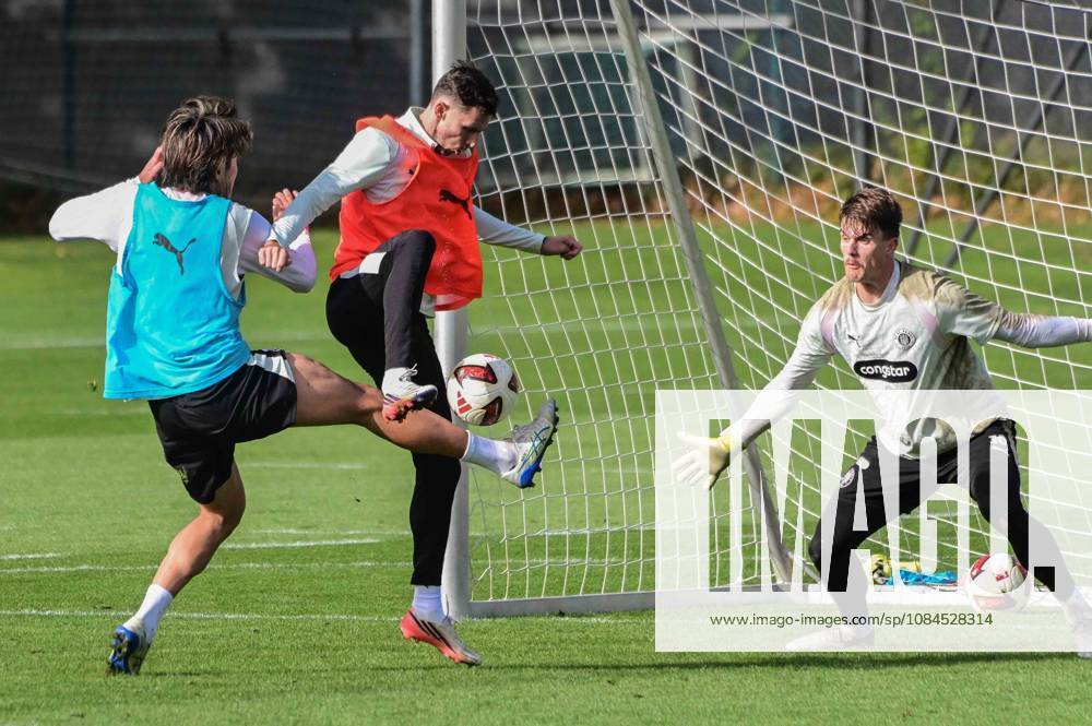 Tomoya Ando, Branimir Hrgota, Simon Spari, Pauli, Germany, Hamburg, Training Facility on Kollaustrasse, Soccer, 2. Bundesliga, FC St. Pauli