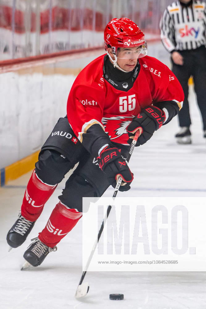 NL: Lausanne HC - HC Ajoie 14.10.2026, Lausanne, Vaudoise Arena, NL: Lausanne HC - HC Ajoie. Connor Carrick (55, Lausanne HC) during the 2026-2027 Swiss National League Ice hockey, Eishockey game between Lausanne HC and HC Ajoie the Wednesday 14.10.2026 at the Vaudoise Arena in Lausanne, Switzerland. Lausanne Vaudoise Arena Vaud Switzerland