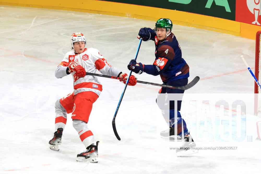 DEU, GER, Ice Hockey, Champions League, 2026–27 Season, Berlin, Eisbären Berlin vs. Klagenfurther AC Adam Smith Eisbären Berlin 4, David Waschnig Klagenfurt 19 nordphoto GmbH Engler City Corrugated Iron Palace Federal State Country