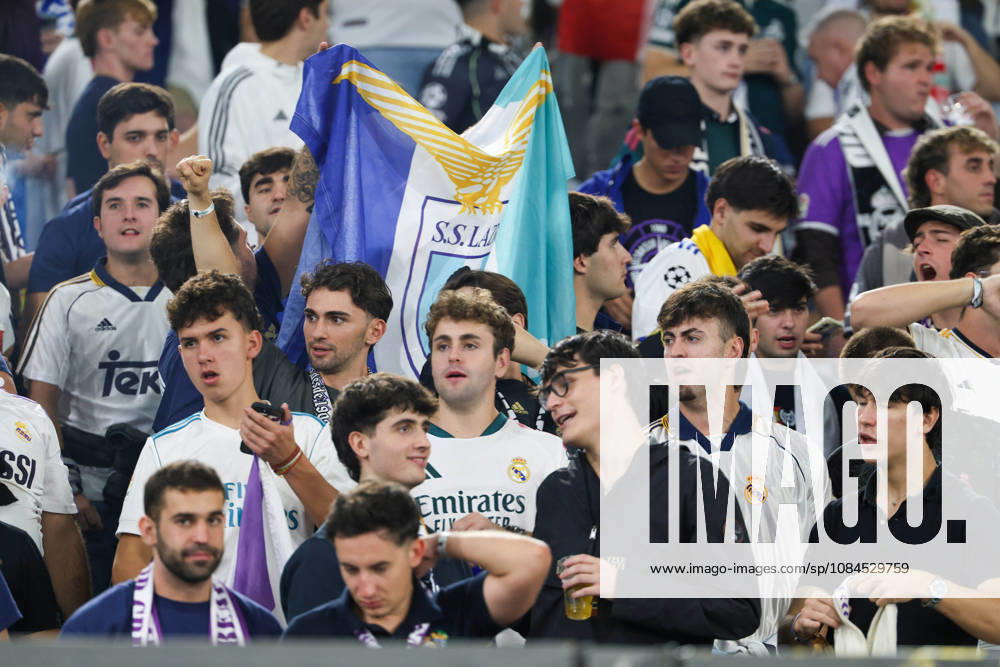 Europa Champions League 2026 27 between Roma vs Real Madrid Supporters Real Madrid during the Champions League football match between AS Roma and FC Real Madrid at the Stadio Olimpico in Rome on October 14, 2026 Pictured: Roma stadio Olimpico Roma Italy