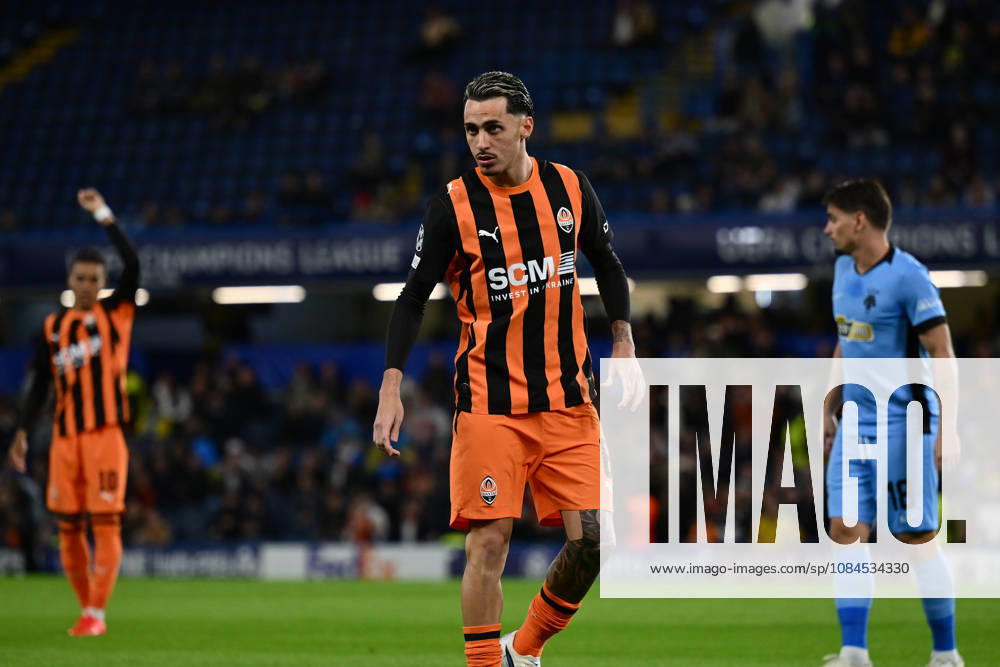 Marlon Gomes of Shakhtar Donetsk in action during the UEFA Champions League 2026 27 match between Shakhtar Donetsk and AEK Athens at Stamford Bridge on October 14, 2026 in London, England. (Photo by Yaroslav Dunka Sports Press Photo)