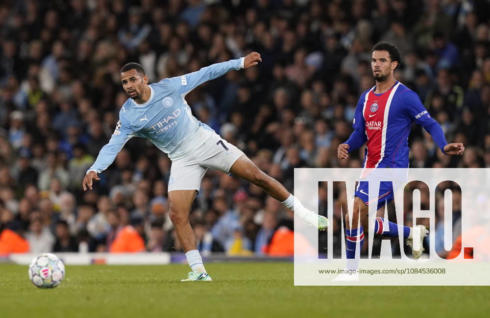 Birmingham, England, 14th October 2026. Illiman Ndiaaye of Manchester City in action against Warren Zaire-Emery of Paris St Germain during the Aston Villa vs Fenerbahce UEFA Champions League match at Villa Park, Birmingham. Picture credit should read: Cody Froggatt Sportimage . SPI_065_AY_Man_City_PSGx SPI-5070-0054