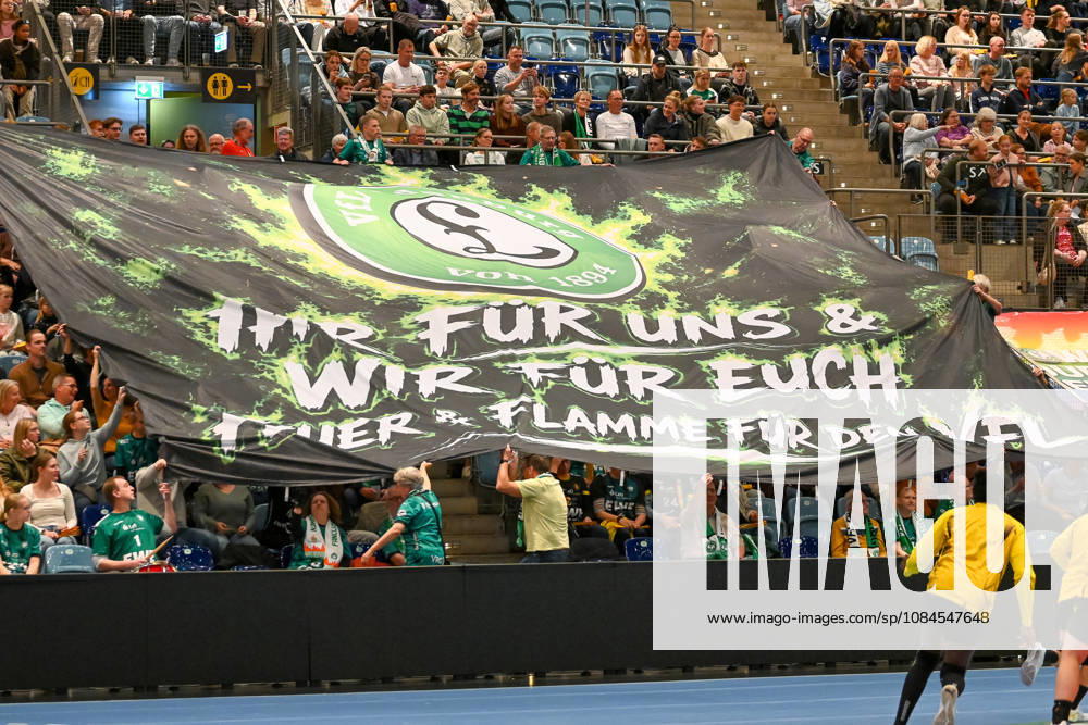 VfL Oldenburg, Fans, Choreography GER, VfL Oldenburg vs. Borussia Dortmund, ALSCO Women s Handball Bundesliga, Matchday 6, 2026–2027 Season, October 14, 2026, GER, VfL Oldenburg vs. Borussia Dortmund, ALSCO Women’s Handball Bundesliga, Matchday 6, 2026–2027 Season, October 14, 2026, Oldenburg
