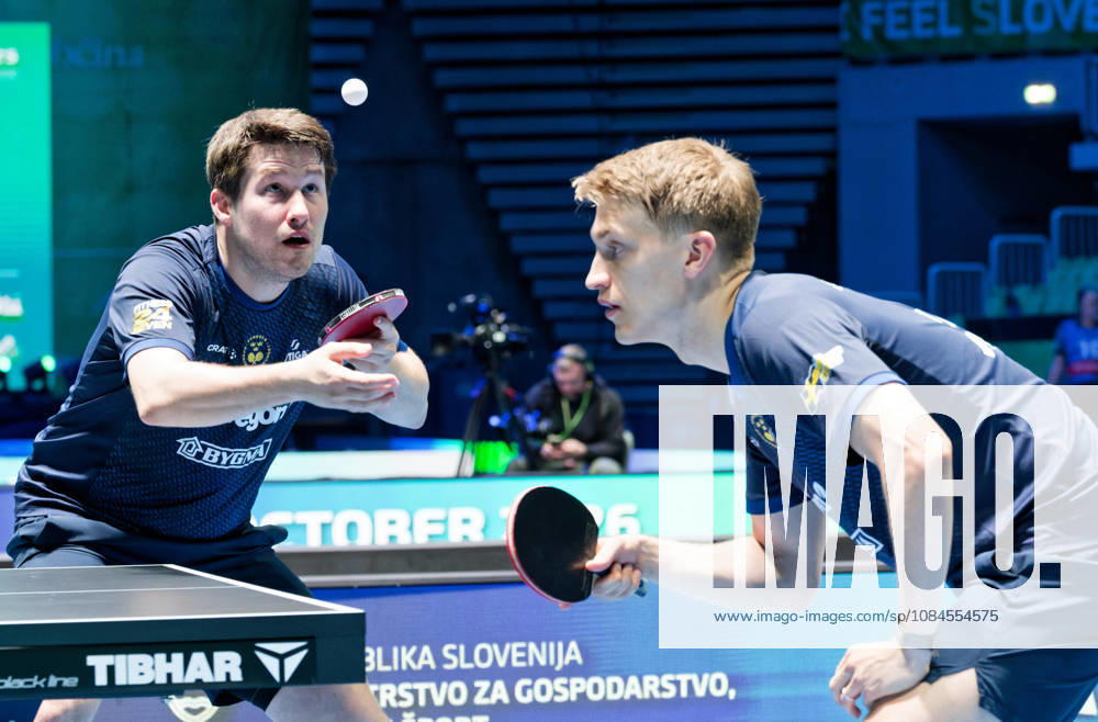 Kristian Karlsson and Anton Kallberg of Sweden (photo ms6261b) at the European Table Tennis Championships in Ljubljana, Slovenia LJUBLJANA, SLOVENIA OCTOBER 15, 2026 Kristian Karlsson and Anton Kallberg of Sweden (photo ms6261b) reach the semifinals of the European Table Tennis Championships at the Stozice Arena in Ljubljana, Slovenia Ljubljana Stozice Arena Slovenia