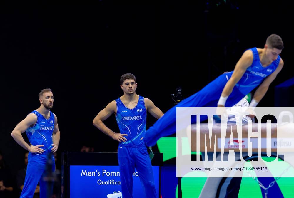 ROTTERDAM - Gymnasts of the Israeli gymnastics team during podium training at the World Championships in Ahoy Rotterdam. IRIS VAN DEN BROEK ANP ANPxSportx IVx 572514603 originalFilename: 572514603