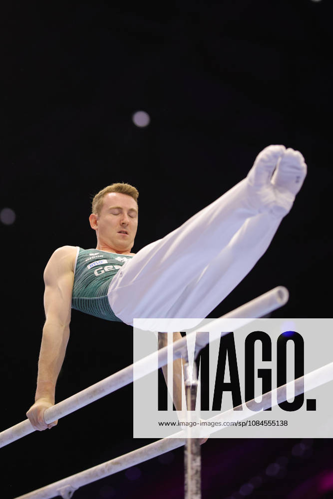 Nils Dunkel, GER, during podium practice at the 2026 World Championships in Rotterdam on October 15, 2026