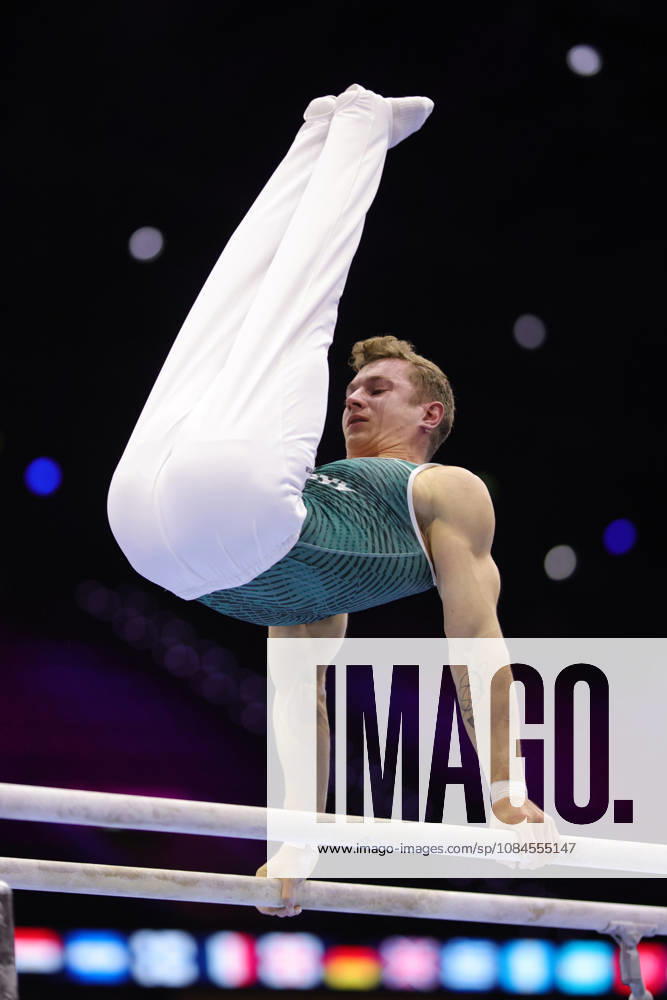 Glenn Trebing, GER, during podium practice at the 2026 World Championships in Rotterdam on October 15, 2026