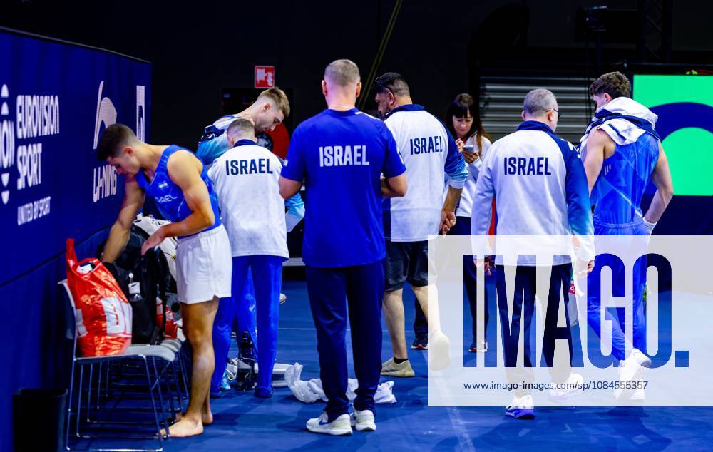 ROTTERDAM - The Israeli male gymnasts during podium training at the World Championships in Ahoy Rotterdam. IRIS VAN DEN BROEK ANP ANPxSportx IVx 572515101 originalFilename: 572515101