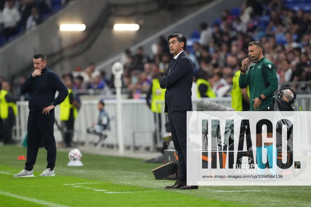 Lyon coach Paulo Fonseca and Crystal Palace coach Pierre Sage Lyon v Crystal Palace, UEFA Europa League, Football, Groupama Stadium, Lyon, France - 15 Oct 2026Lyon Groupama Stadium France