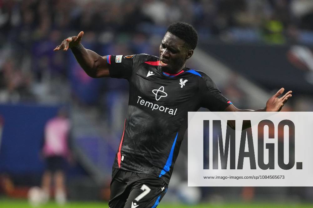 Ismalia Sarr of Crystal Palace reacts after a missed chance Lyon v Crystal Palace, UEFA Europa League, Football, Groupama Stadium, Lyon, France - 15 Oct 2026Lyon Groupama Stadium France