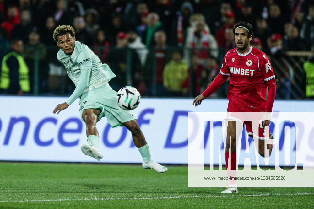 IPA89725274 - Monaco s Paris Brunner in action against CSKA s Dinis Almeida during the UEFA Conference League match between PFC CSKA and AS Monaco at Vasil Levski National Stadium in Sofia, Bulgaria, on October 15, 2026