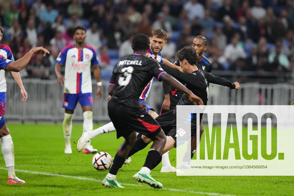 Daichi Kamada of Crystal Palace pulls a goal back to make it 3-2 to Lyon Lyon v Crystal Palace, UEFA Europa League, Football, Groupama Stadium, Lyon, France - 15 Oct 2026Lyon Groupama Stadium France
